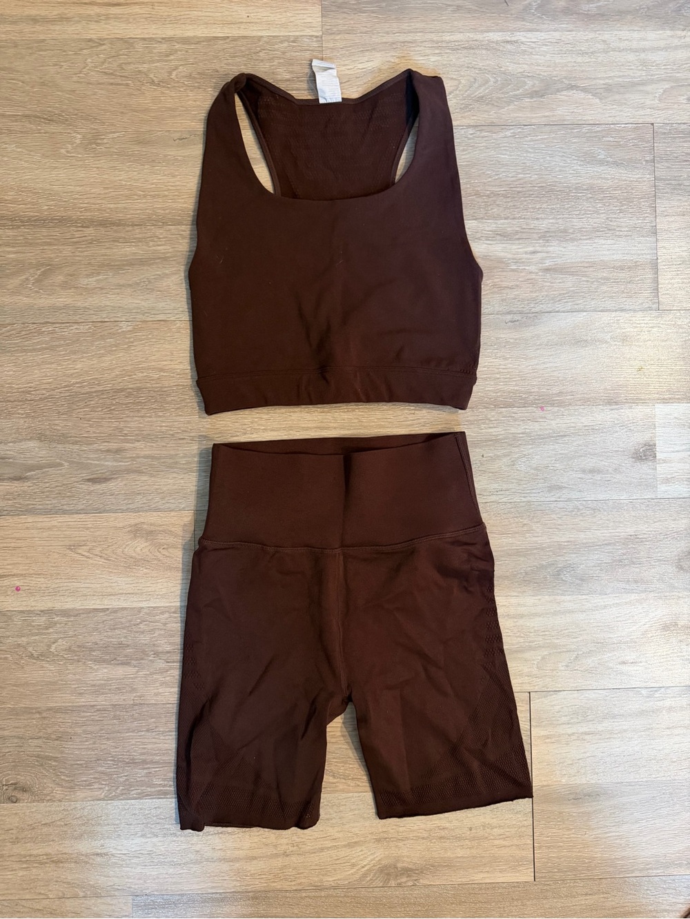 Fabletics brown workout set